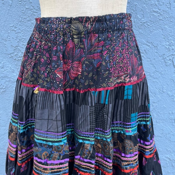 Vintage Tiered Skirt Maximalist Avant garde Cottagecore womens small - Picture 5 of 12